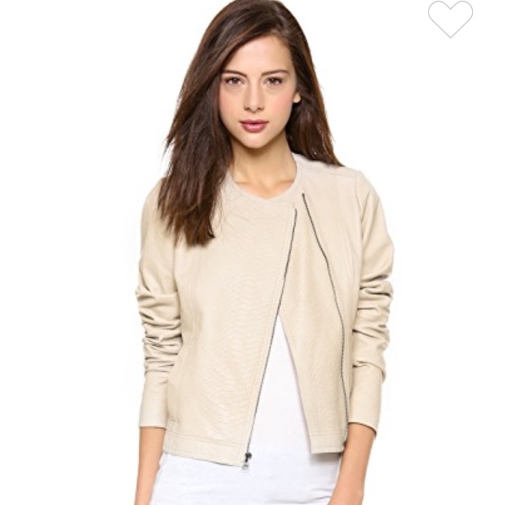 Vince Python Embossed Lamb Leather Jacket - image 2